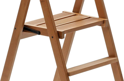 ARREDAMENTI ITALIA 4-Stufen Leiter Kimora, Holz - zusammenklappbar - 4 Stufen -Farbe: Kirsche Holz A