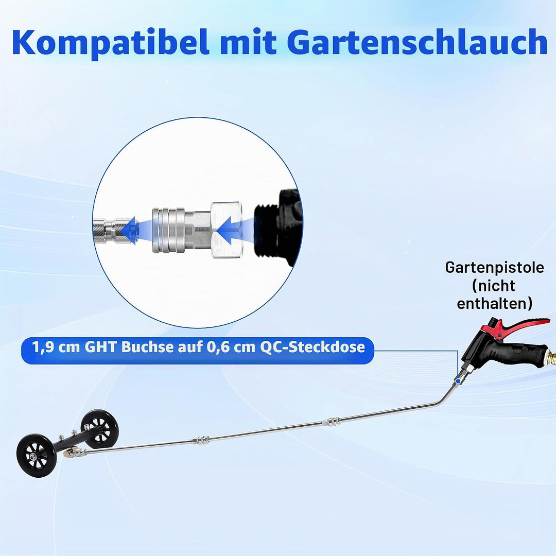 Tool Daily Unterwagen Hochdruckreiniger Aufsatz 16 Zoll, Doppelfunktion Unterbaureiniger für Hochdru