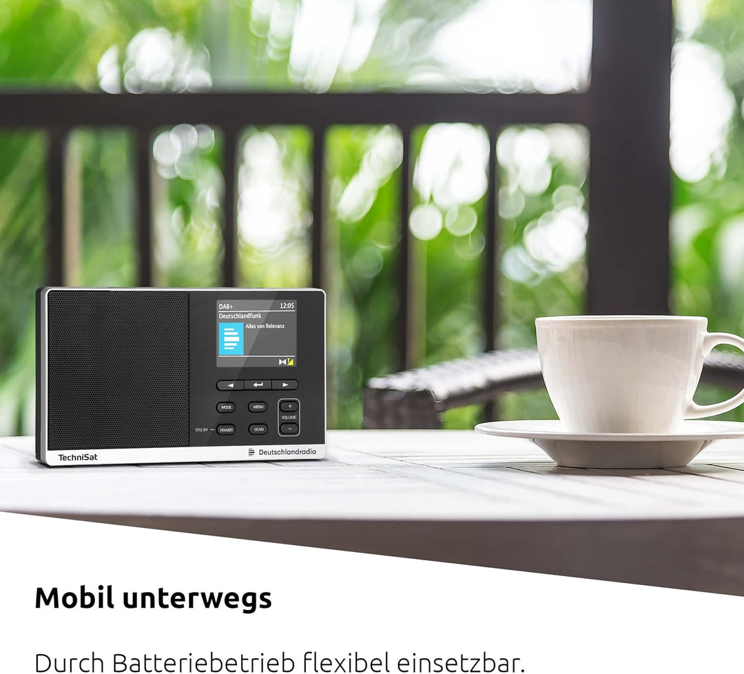 TechniSat DIGITRADIO 215 Deutschlandradio Edition - portables DAB Radio (DAB+, UKW, Farbdisplay, sec