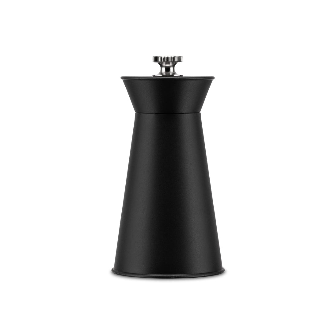 Alessi AJM09 B PEPE LE MOCO Pfeffermühle mit Knopf zur Regulierung des Mahlgrades aus Edelstahl schw