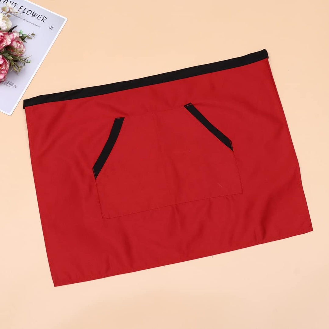 BESTonZON 2 Stück Unisexschürze mit Schürzen mit Taschen Taillenschürze Serverschürzentaschen Halbla