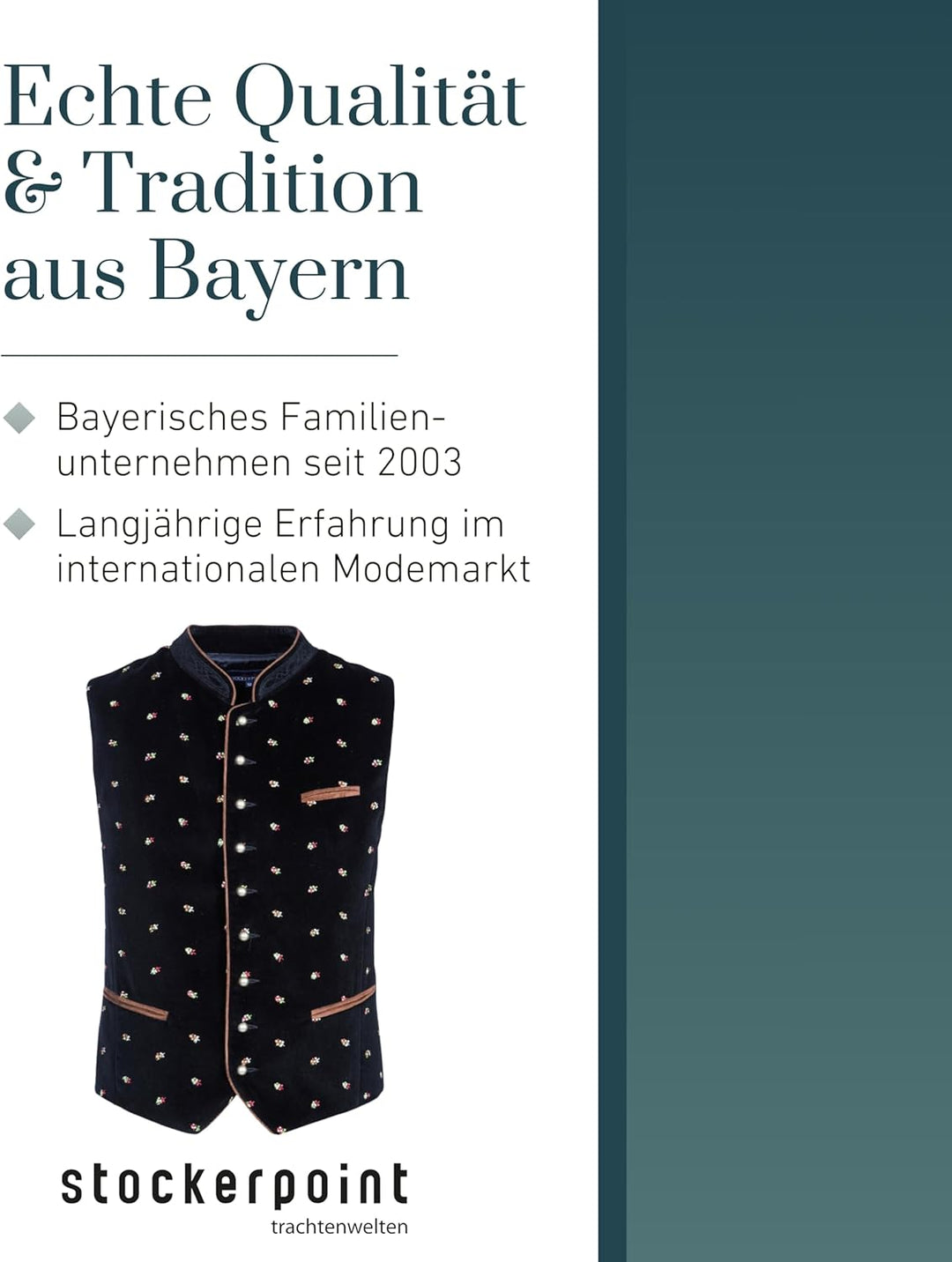 Stockerpoint Herren Trachtenweste Calzado 46 Schwarz, 46 Schwarz