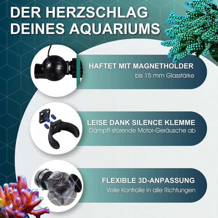 TUNZE Strömungspumpe Turbelle Stream 6085 I Pumpe für 3D einstellbare Wasserströmung I Propellerpump