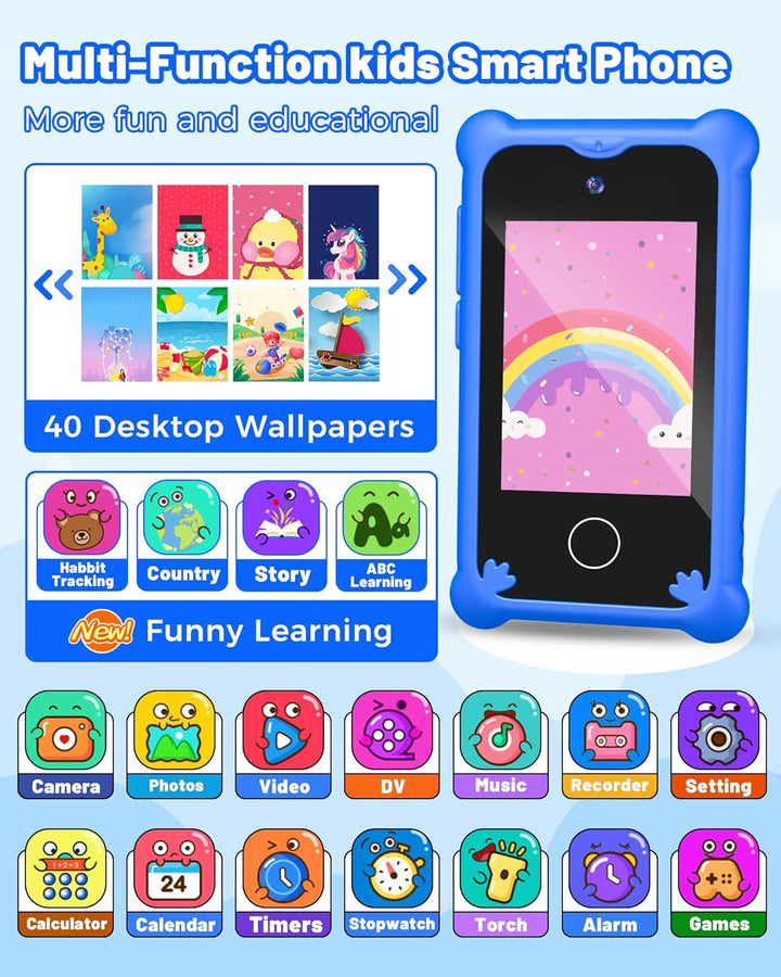 Kinder Handy, Dinosaurier Weihnachten Geburtstag Geschenke für Jungen Alter 3-12, Kinderkamera im Sm