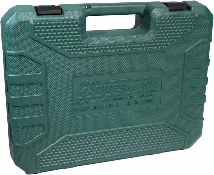 Brüder Mannesmann Werkzeugkoffer 85-tlg. mit Akku-Stabschrauber 3,6 V LI-Ion, LED-Licht | inkl. Stec