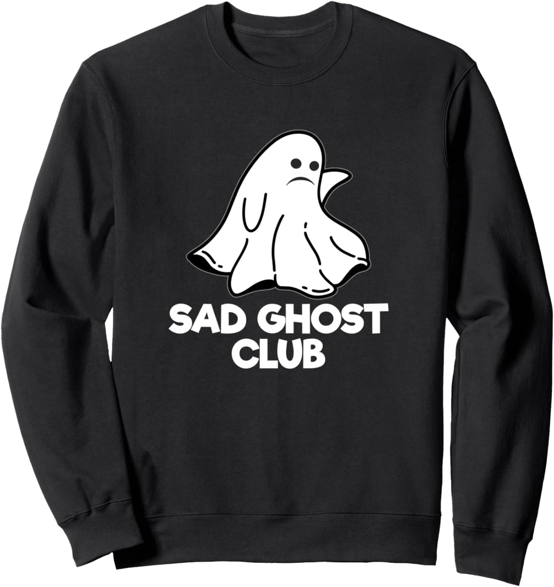Sad Ghost Club Depressed Gothic Halloween Gothic Lifestyle Sweatshirt