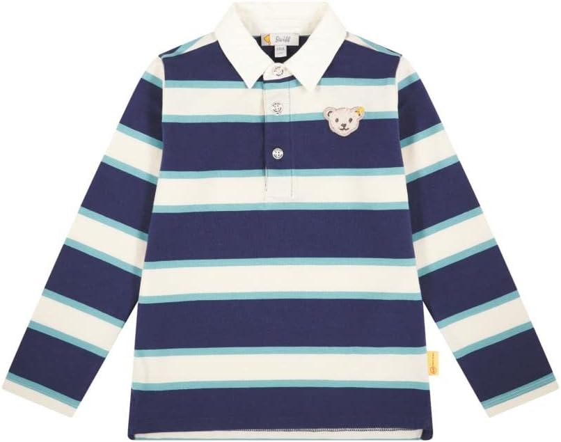 Steiff Jungen Gestreift Poloshirt Langarm, 116