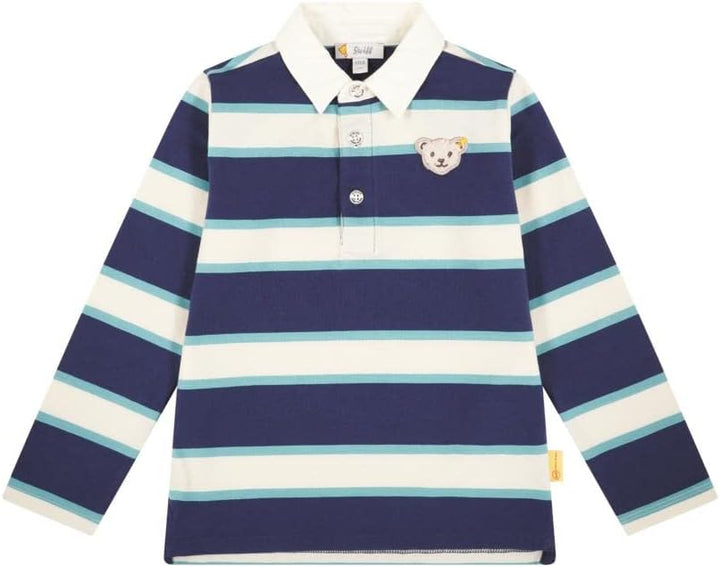 Steiff Jungen Gestreift Poloshirt Langarm, 116