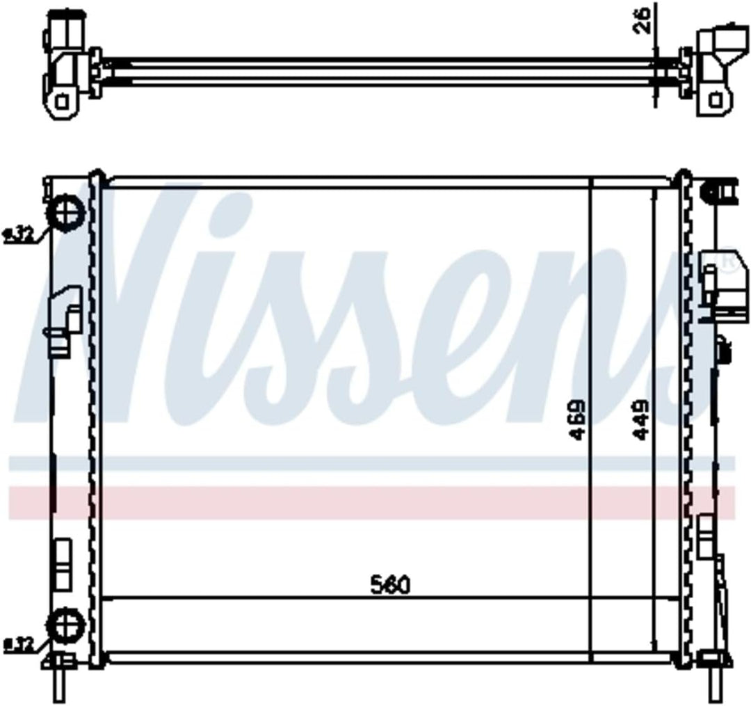 Nissens 63025A Kühler, Motorkühlung