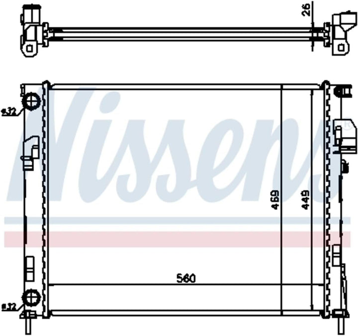 Nissens 63025A Kühler, Motorkühlung
