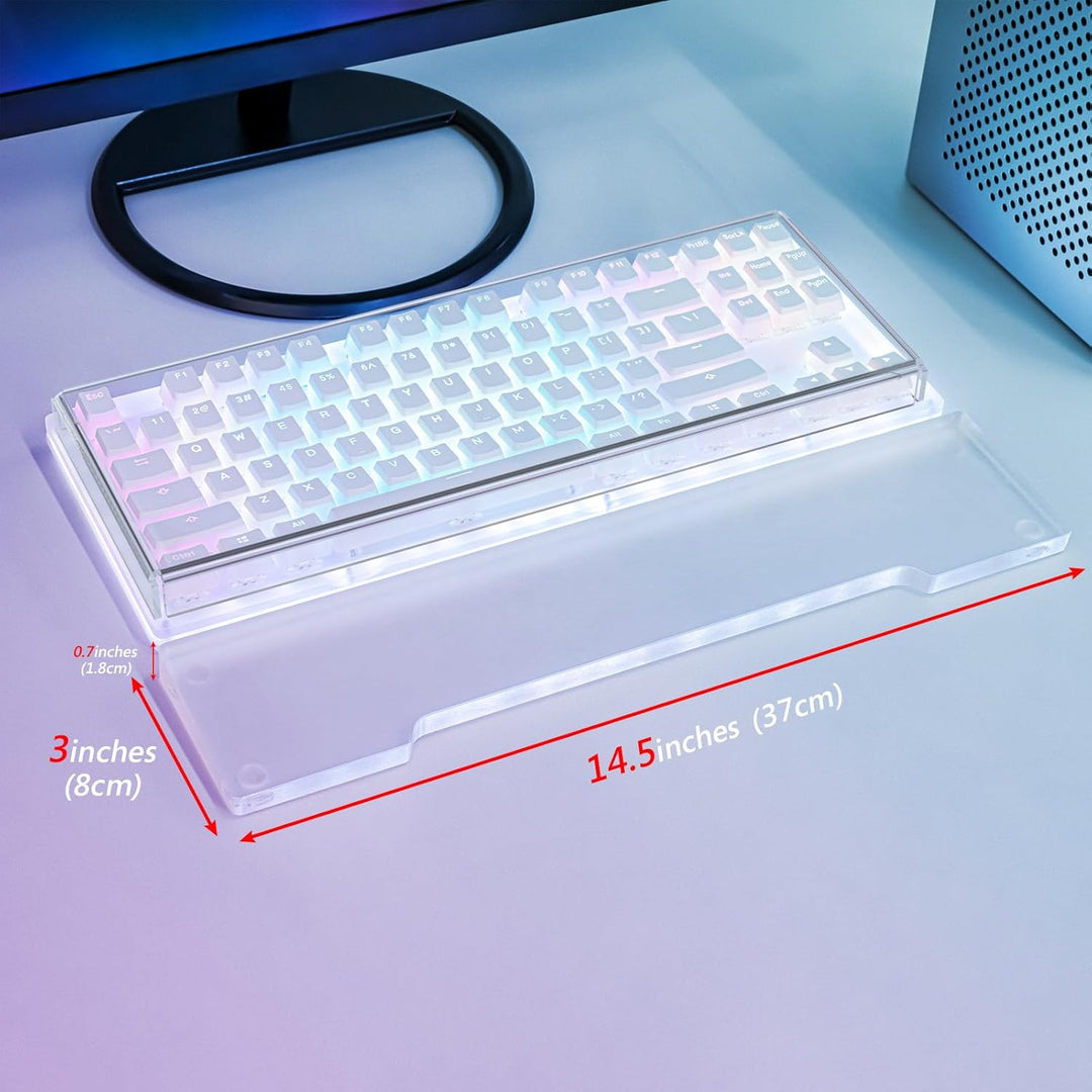 Geekria Acryl Tastatur Handgelenkauflage Kompatibel mit TENKEYLESS(TKL) 80% Kompakte 87 Tasten Tasta