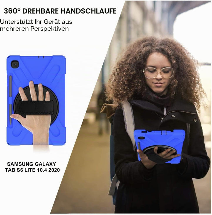 Gerutek Hülle Samsung Galaxy Tab S6 Lite 10,4 Zoll (2024/2022/2020), Stossfeste Robust Panzerhülle m