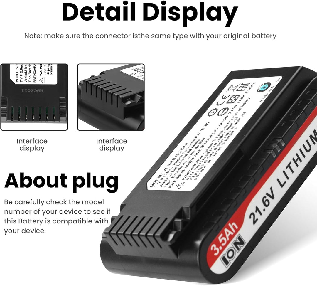 ANTIEE VCA-SBT90/XAA Akku Kompatibel mit Samsung Jet 75 Battery, Samsung Jet 75, 75+, 75 Pet Jet, 90