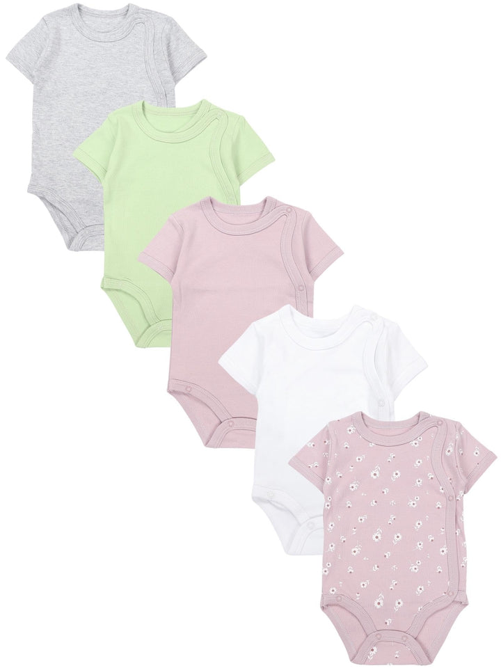 TupTam Baby Body Kurzarm 5er Pack – Wickelbody Body Baby aus Baumwolle für Jungen und Mädchen 50 Pin