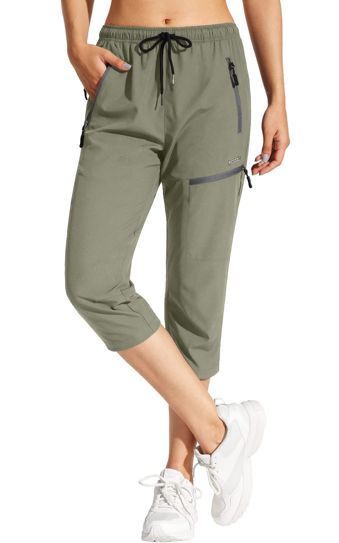 MOCOLY Damen Wanderhose Cargohose Wasserdicht Elastische Outdoorhose Cargo Jogginghose Trekkinghose