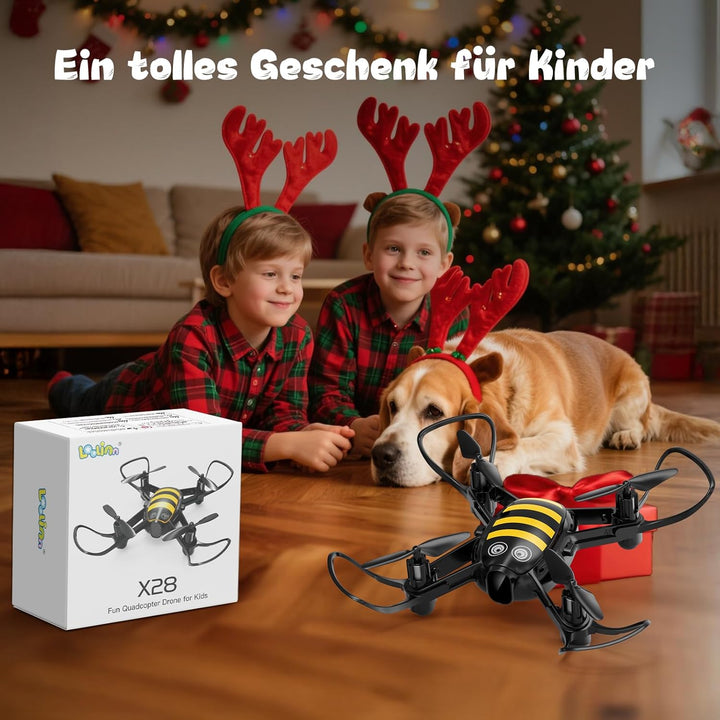 Loolinn | Drohne als Geschenk für Kinder - Lustiges Design, Leicht zu fliegen, kindersicher, 360°-st