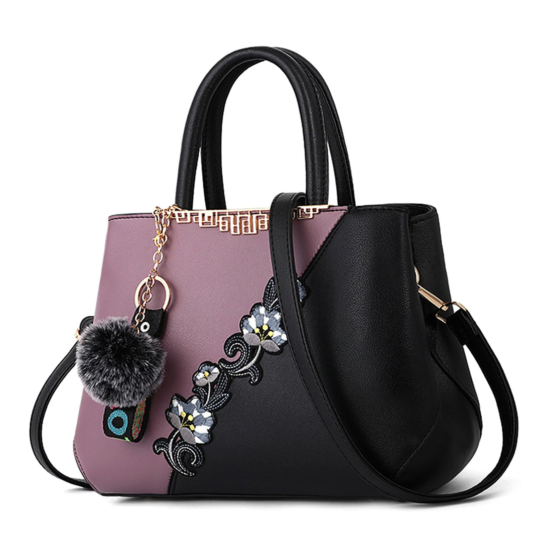 DORRISO Damen Handtasche Mode Stickdesign Schultertasche Grosse Kapazität Umhängetasche Casual Reise