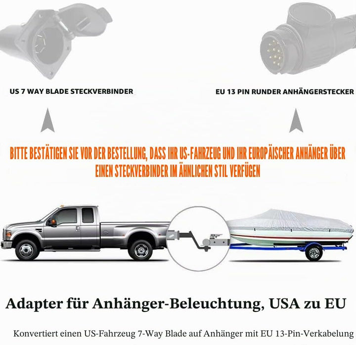 NEWFUN Adapter Anhänger 7 Auf 13 Polig, Anhängerstecker Kabelbaum, Adapterkabel Anhänger Verlängerun