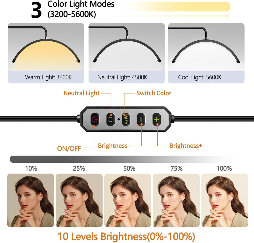 Wimpern Lampe für Wimpernverlängerungen mit Telefonhalter, Tätowierer, Nageltechniker – kühle, LED B