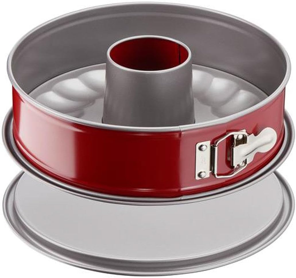 Tefal 1642814 Delibake Savarinform mit Scharnier, 27 cm, Karbonrot One size, One size
