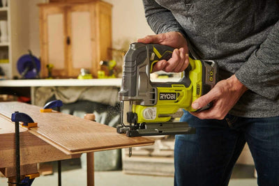 RYOBI 18 V ONE+ Brushless Akku-Stichsäge R18JS7-0 (Hublänge 25 mm, Schnitttiefe 135/10/10 mm Holz/St