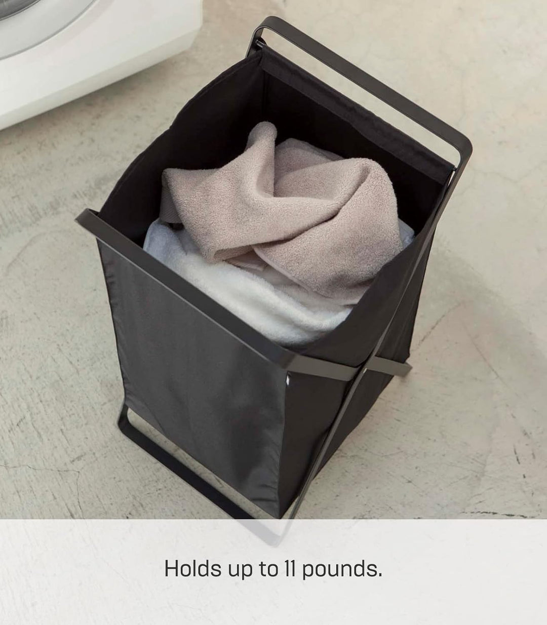 Laundry Basket - Tower - black Schwarz, Schwarz