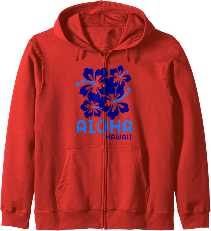 Aloha Hawaii Blue Hibiscus Kapuzenjacke