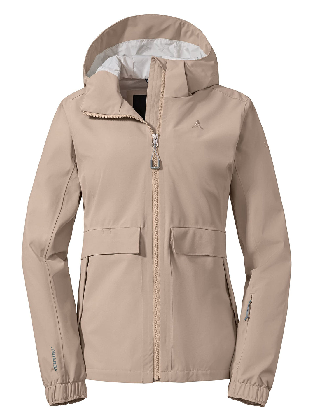 Schöffel Damen Jacket Lausanne L, Funktionsjacke mit Kapuze, wasserdichte Übergangsjacke mit Pack-Aw