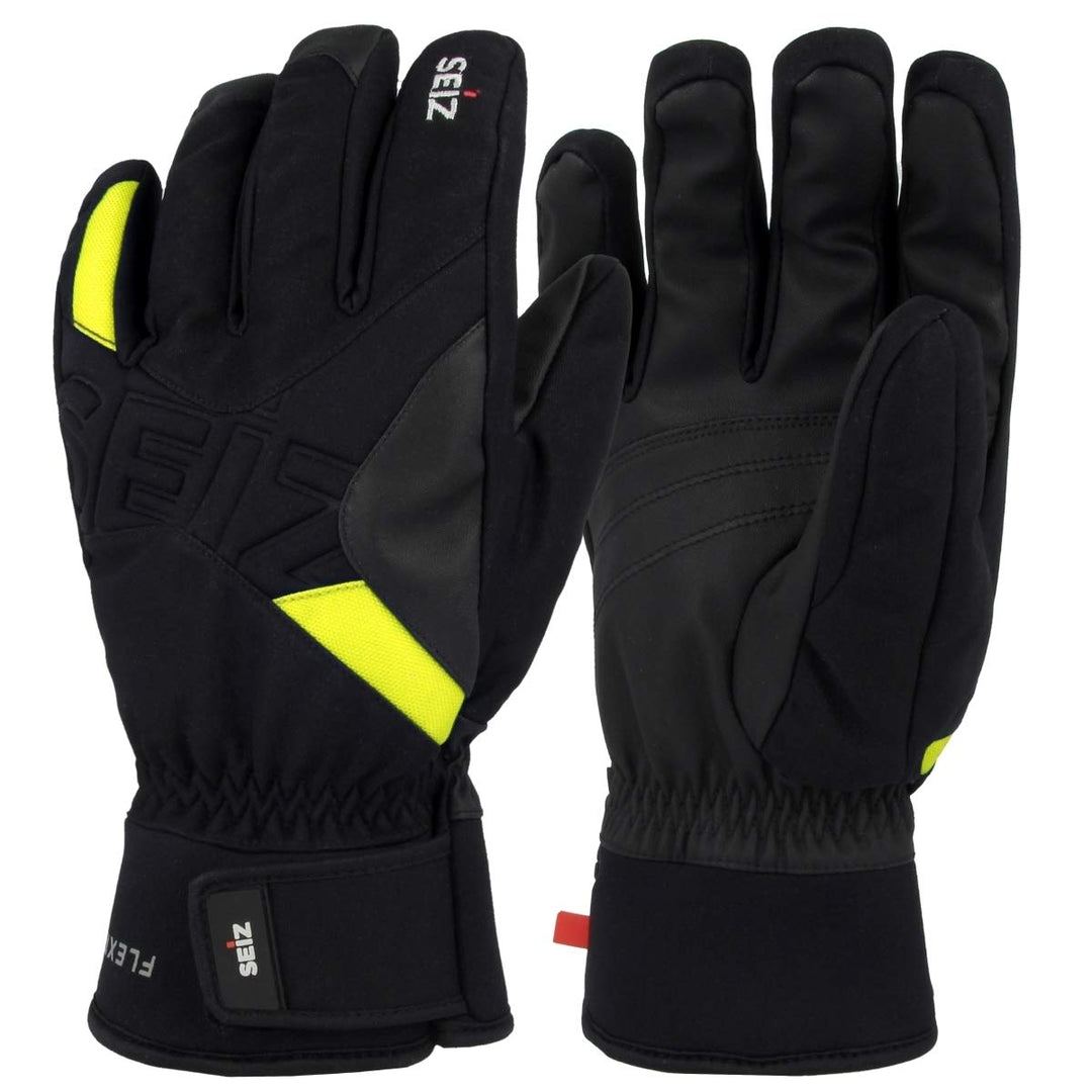 Seiz Unisex Erwachsene Handschuhe Flexible 6.5 Schwarz/Neongelb, 6.5 Schwarz/Neongelb