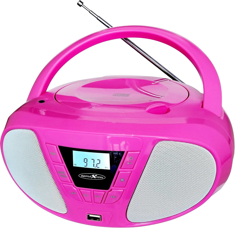 REFLEXION CDR614UPK, Tragbares CD-UKW-PLL-USB-Stereo Radio (2x16 Watt max. Musikleistung), USB für M