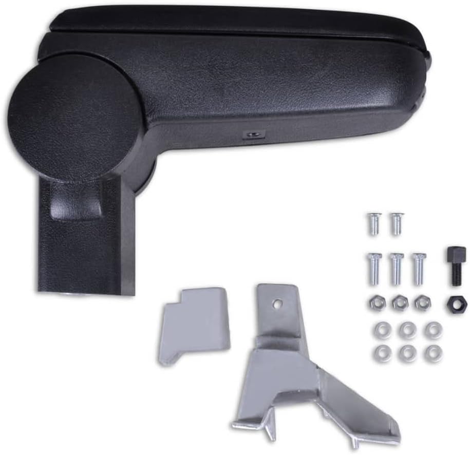 vidaXL Auto Armlehne mit Staufach Schwarz Mittelarmlehne Mittelkonsole Konsole passend für vw golf 4