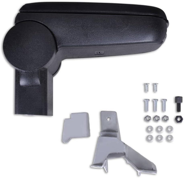 vidaXL Auto Armlehne mit Staufach Schwarz Mittelarmlehne Mittelkonsole Konsole passend für vw golf 4