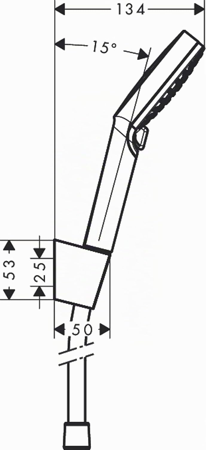 hansgrohe Crometta Duschkopfhalterset, mit Duschschlauch, 1,60 m, 2 Strahlarten, wassersparend, Weis