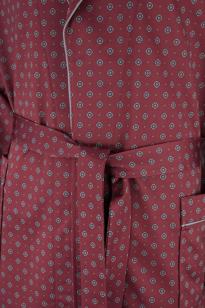 Herren Morgenmantel - Revise Brais RE-503 - Kurz - Dünn und leicht L Bordeaux Rot 601, L Bordeaux Ro
