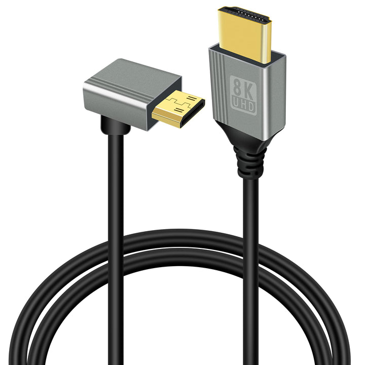 GELRHONR 8K Mini-HDTV-zu-HDTV-Kabel, Mini-Stecker-zu-Stecker, 48 Gbit/s, unterstützt 8K@60Hz Video4K