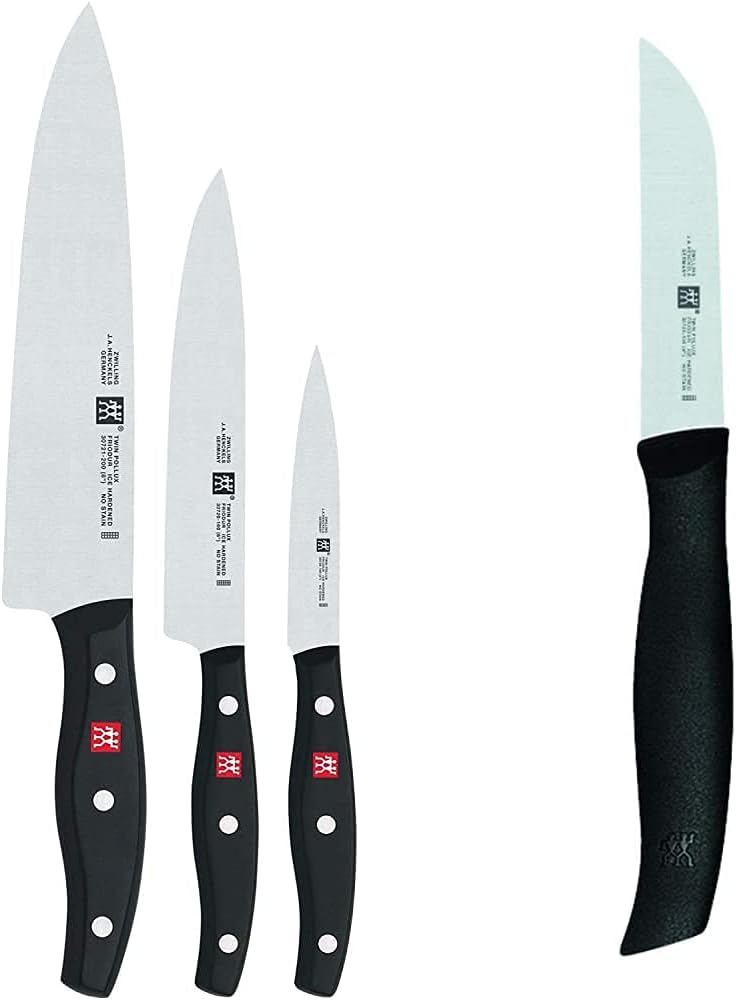 Zwilling Messer-Set, 3-tlg, Spick-/Garniermesser, Fleischmesser, Kochmesser, Rostfreier Spezialstahl