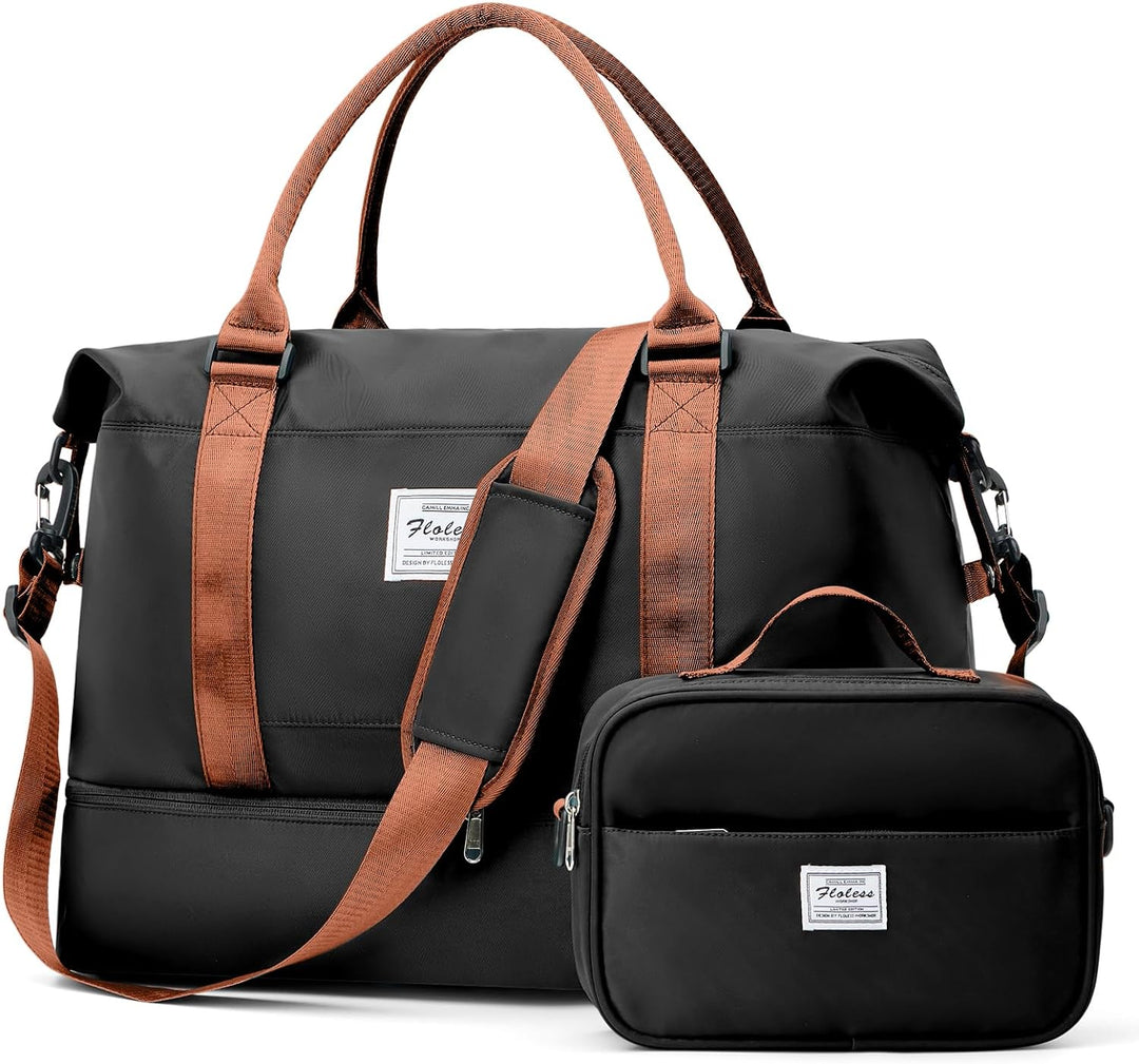 Reisetasche Damen Handgepäck Tasche Sporttasche mit Kulturbeutel Weekender Bag Schwimmtasche Wasserd