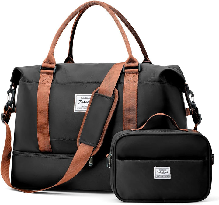 Reisetasche Damen Handgepäck Tasche Sporttasche mit Kulturbeutel Weekender Bag Schwimmtasche Wasserd