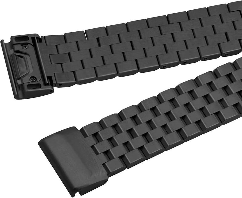 YISIWERA Edelstahlbänder Compatible for Garmin Fenix 6X/6X Pro/5X/5X Plus/3/3 HR/Saphir/D2/Foretrek