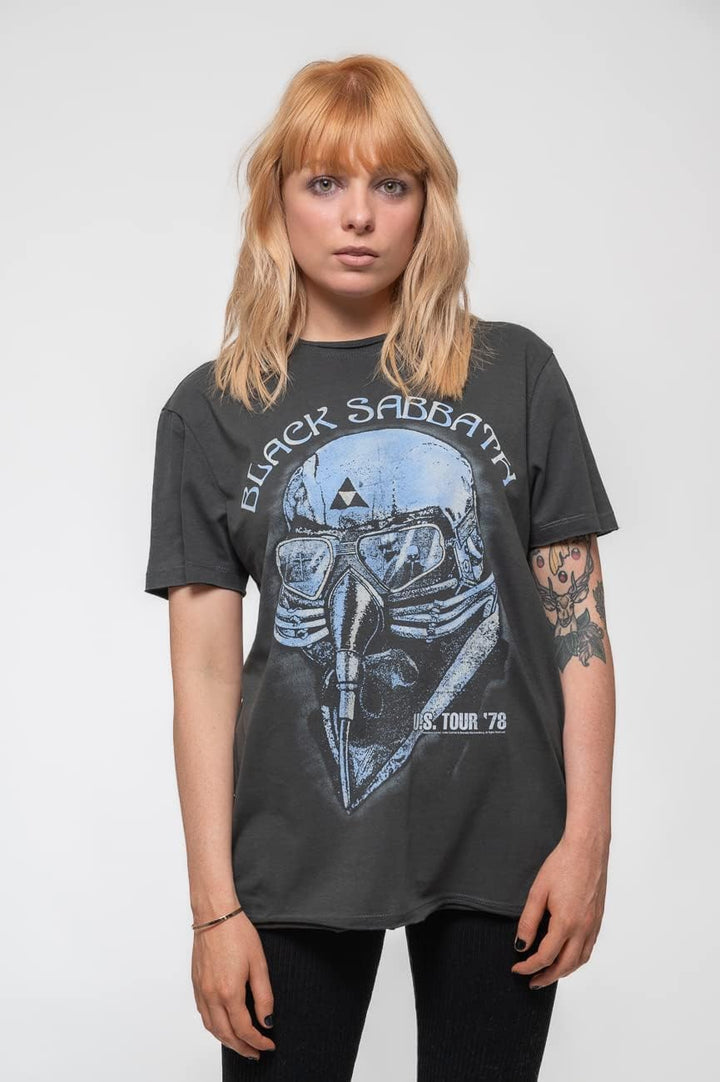Black Sabbath Amplified T-Shirt Vintage Band 78 Tour Herren Damen Carbon Unisex S Kohle, S Kohle