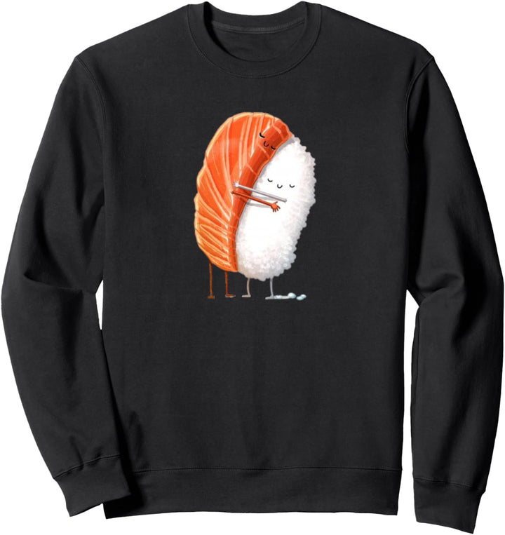 Sushi Hug Kawaii Grafik Sweatshirt