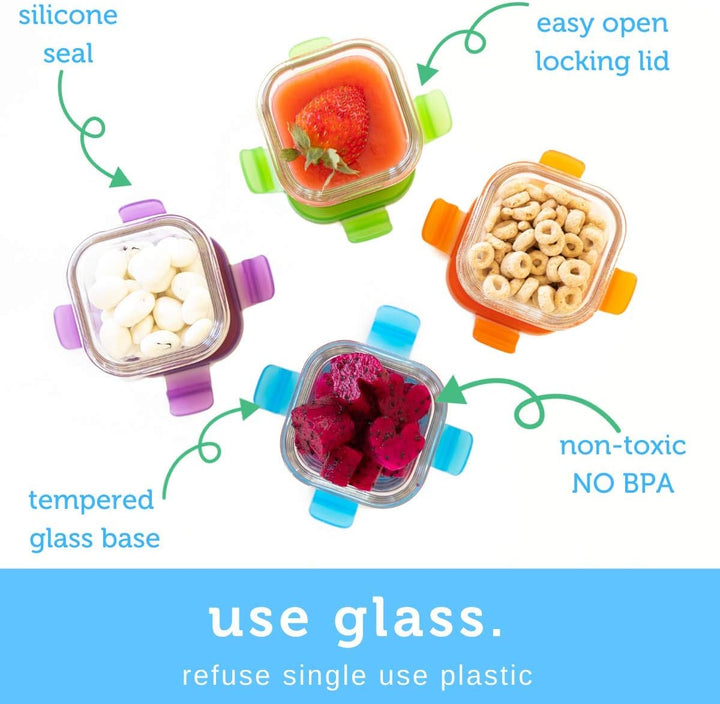 Wean Green GL428GP Cubes 4er set aus Glas - Garden Pack, 120 ml