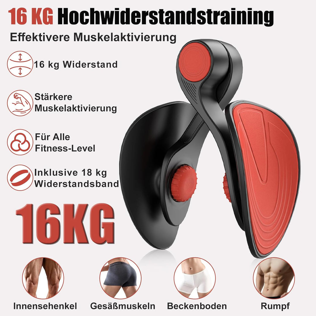 Oberschenkeltrainer 35lb Beckenboden Trainer Damen für Frau Beinpresse Po Trainer für Zuhause MäNner