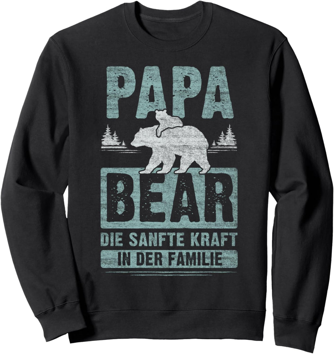 Papa Bear, 1 Bären-Welpe, Spruch für Papa 1 Kind, Vatertag Sweatshirt