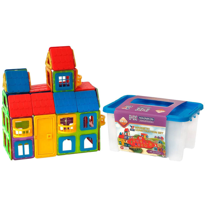 MAGNIKON Magnetische Bausteine 35, 84 Teile - Kinderspielzeug ab 3 Jahre, Magnete Kinder, Magnet Spi