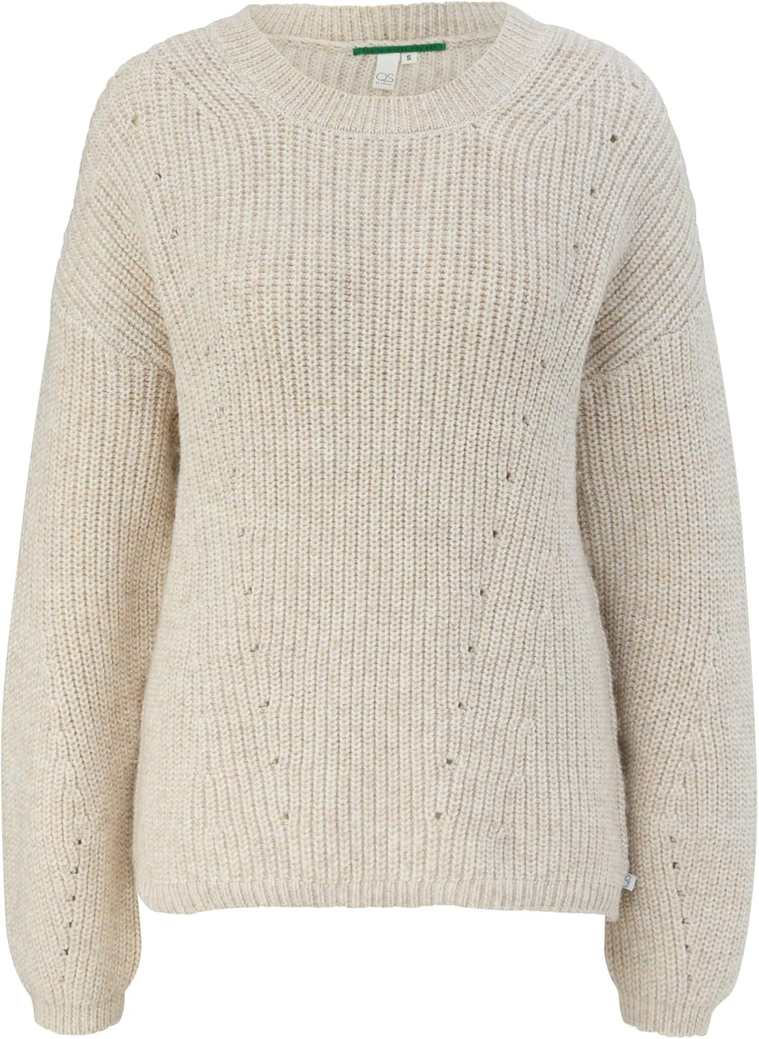QS Damen Strickpullover M Weiss, M Weiß