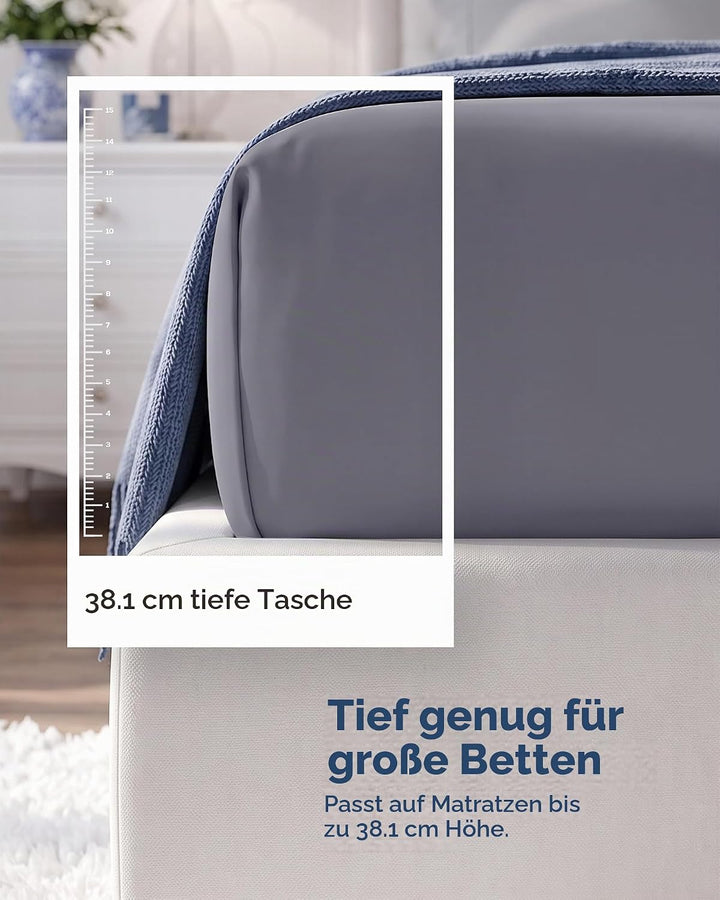 Utopia Spannbettlaken 6-teilig Grau Twin grau, Twin Grau