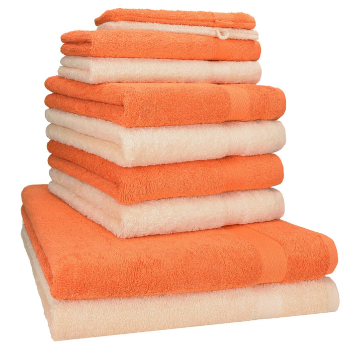 Betz 10-TLG. Handtuch-Set Premium 100% Baumwolle 2 Duschtücher 4 Handtücher 2 Gästetücher 2 Waschhan