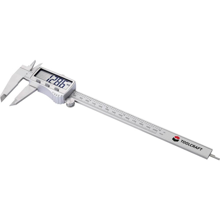 TOOLCRAFT Digitaler Messschieber 200 mm | Schieblehre | Edelstahl | elektronischer Messschieber | LC