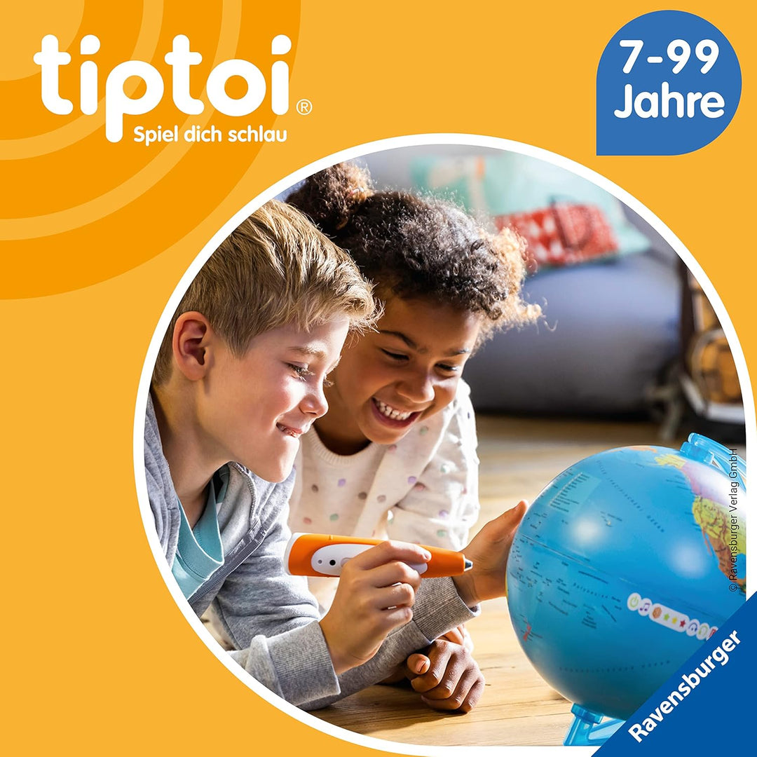 Ravensburger tiptoi Spiel 00107 - Der interaktive Wissens-Globus - Lern-Globus für Kinder ab 7 Jahre